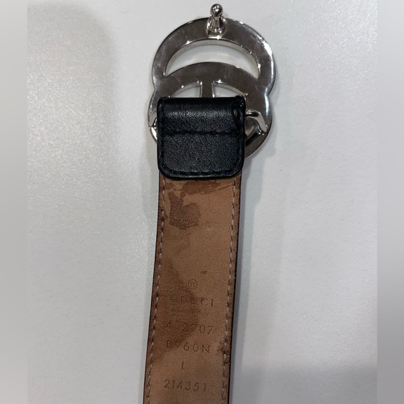 Gucci Silver GG Marmont Belt - Kids Large; fits 23-27” waist - Picture 9 of 10
